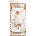 Miniday Baby Kız Bebek Mevlütlük Elbise Bandanalı Dantelli Yenidoğan Hastane Çıkışı Gelinlik Abiye Mevlitlik 4026 - 3 - 6 Ay - Ekru