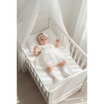 Miniday Baby Kız Bebek Mevlütlük Elbise Yazlık Bandanalı Dantelli Yeni Doğan Hastane Çıkışı Gelinlik Abiye 4017 - 9 - 12 Ay - Beyaz