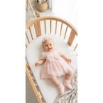 Miniday Baby Kız Bebek Mevlütlük Yazlık Elbise Bandanalı Dantelli Yeni Doğan Hastane Çıkışı Gelinlik Abiye 4024P - 6 - 9 Ay - Pembe
