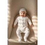 Miniday Bebek Baskılı Tulum Şapkalı Astronot Baskılı - Ekru - 0 - 3 Ay