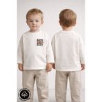 Miniel Erkek Game Day Baskılı %100 Pamuklu Oversize Uzun Kollu T-shirt Bebek-Çocuk