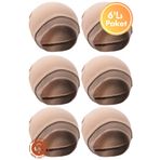 Miniel Unisex Bebek Penye Organik Pamuklu Yenidoğan 6Lı Bebek Bere Düz Renkli Set