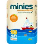 Minies Bebek Bakım Örtüsü 60X60 cm 10 Adet Emici Üst Yüzey ile Dermatolojik Olarak Test Edilmiştir