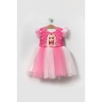 Miniğimin Cicileri Barbie Tül Kız Çocuk Elbise - Pembe 2 Yaş