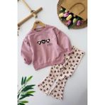 Miniğimin Cicileri Kalp Detaylı Kız Çocuk 2 li takım - Pembe - 2 - 3 Yaş