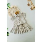 Miniğimin Cicileri Leopar Desenli Belden Bağlama Model Kız Çocuk 2 li yazlık takım - Yeşil - 8 Yaş