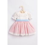 Miniğimin Cicileri Minigimin Cicileri Vintage Güpürlü Kız Çocuk Elbise - Pembe - 5 Yaş