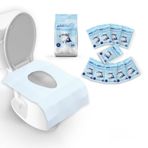 MiniGuard® Yeni Nesil Klozet Kapak Örtüsü - Tek Kullanımlık, Özel Sistemli, Su Geçirmez, Kaymaz - 10 Adet