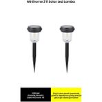 Minihome MH-B117 Solar LED Bahçe Lambası 2'li - Siyah