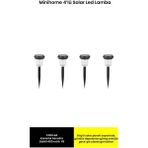 Minihome MH-B117 Solar LED Bahçe Lambası 4'lü - Siyah