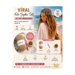 Minii Tuhafiye Viral File Şapka Yapım Seti – Cotton İp Hasır Renk | İp + Tığ + Boncuk Dahil | Yazlık Örgü Seti