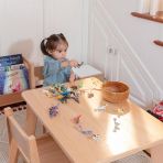 Minik Fare Montessori Ahşap Çocuk Masa ve Sandalye Takımı (Masa + 2 Sandalye)