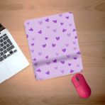Minik Mor ve Lila Kalpler Bilek Destekli Mouse Pad