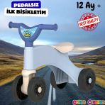 Minik Sürücü İlk Bisikletim Pembe - Binmeli İlk Bisiklet - Çocuk Motoru - İlk Adım Bisikleti 4 Teker Motosiklet
