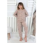 Minik Uyku Avcısı - Vahşi Rahatlık Serisi Leopar Desenli Kız Çocuk Pijama Takımı