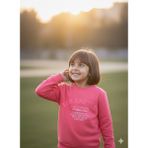 Minika Kız Çocuk Sweatshirt Baskılı Bisiklet Yaka Pamuklu - Pembe - 12 Yaş
