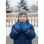 Miniko Kids Kitti 422-17 9-14 Yaş Kar Kayak Eldiveni - 10 - 14 Yaş - Mavi