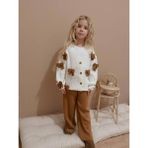 Miniko Kids Kız Çocuk Bayramlık Fiyonk Modelli Triko 2li Takım - Kahverengi - 7 - 8 Yaş