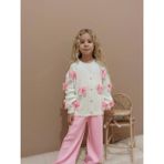 Miniko Kids Kız Çocuk Bayramlık Fiyonk Modelli Triko 2li Takım - Pembe - 3 - 4 Yaş