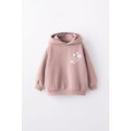 Miniko Kids Kız Çocuk Lifes Garden Baskılı Kapüşonlu Manşetli Sweatshirt - Pudra - 5 - 6 Yaş