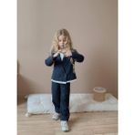 Miniko Kids Kız Çocuk Poliviskon Çizgili Blazer Ceket Pantolon Dokuma Kumaş Takım - 11 - 12 Yaş - Lacivert