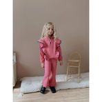 Miniko Kids Kız Çocuk Yaka Fermuarlı Fitilli Ispanyol Paça Takım - Pembe - 5 - 6 Yaş