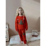 Miniko Kids Kız Çocuk Yılbaşı Temalı 3 Iplik Eşofman Takımı - Kırmızı - 4 - 5 Yaş