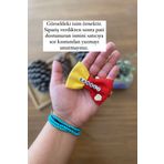 Minikpaw aksesuar Kumaş Papyon Tasma Kırmızı Sarı