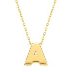 Minimal 0.7 Mm A Harfli Kolye 14 Ayar Altın