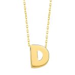Minimal 0.7 Mm D Harfli Kolye 14 Ayar Altın