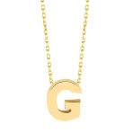 Minimal 0.7 Mm G Harfli Kolye 14 Ayar Altın