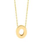 Minimal 0.7 Mm O Harfli Kolye 14 Ayar Altın