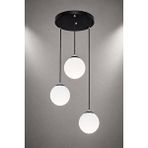 Minimal E-Ticaret Minimal Echo Bohem Africa Black ve Silver 3'lü Sarkıt Cam Avize Çok Renkli