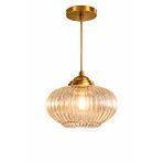 Minimal E-Ticaret Minimal Ellipse One Gold Chrome Sarkıt Cam Avize Altın