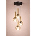 Minimal E-Ticaret Minimal Golden Ball Special Selection 4'lü Honey Yellow Cam Avize Sarı
