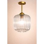Minimal E-Ticaret Minimal İntense Golden Plafonyer ( Transparent ) Cam Avize Altın