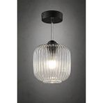 Minimal E-Ticaret Minimal İntense Silver Chrome Plafonyer ( Transparent ) Cam Avize Siyah