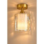 Minimal E-Ticaret Minimal Lambent Gold Chrome Tekli One Plafonyer Cam Avize Çok Renkli
