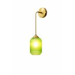 Minimal E-Ticaret Minimal Lotus Forest Green Cam Duvar Aplik Yeşil