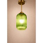 Minimal E-Ticaret Minimal Lotus Forrest Green Plafonyer ( Yeşil ) Cam Avize Altın
