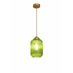 Minimal E-Ticaret Minimal Lotus One Forest Green Sarkıt Cam Avize Yeşil
