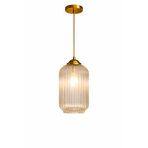 Minimal E-Ticaret Minimal Lotus One Gold Chrome Sarkıt Cam Avize Altın