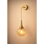Minimal E-Ticaret Minimal Rains Gold Chrome Bal Sarı Cam Aplik Bal Sarı Cam - Gold Metal