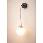 Minimal E-Ticaret Minimal Rains Silver Chrome Beyaz Cam Aplik Beyaz Cam - Gri Metal