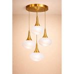 Minimal E-Ticaret Minimal Saturn Golden Quad Cam Avize Çok Renkli