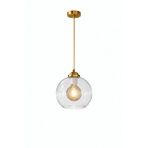 Minimal E-Ticaret Minimal Synergy One Golden Transparent Sarkıt Cam Avize Şeffaf