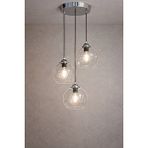 Minimal E-Ticaret Minimal Synergy Silver Chrome Trio Plafonyer Cam Avize Şeffaf