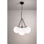 Minimal E-Ticaret Minimal Zeppelin Cloud Silver Chrome 7'li Beyaz Cam Avize Çok Renkli