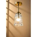 Minimal E-Ticaret Minimalbaroque Gold Plafonyer ( Transparent ) Cam Avize Altın