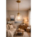 Minimal Elite Silver Chrome Trio Plafonyer Cam Avize - Gold - Bal Rengi